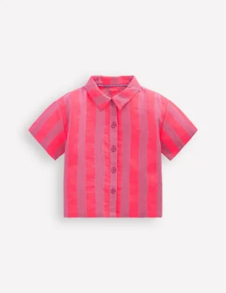 Short Sleeve Relaxed Shirt Formica Pink Stripe
