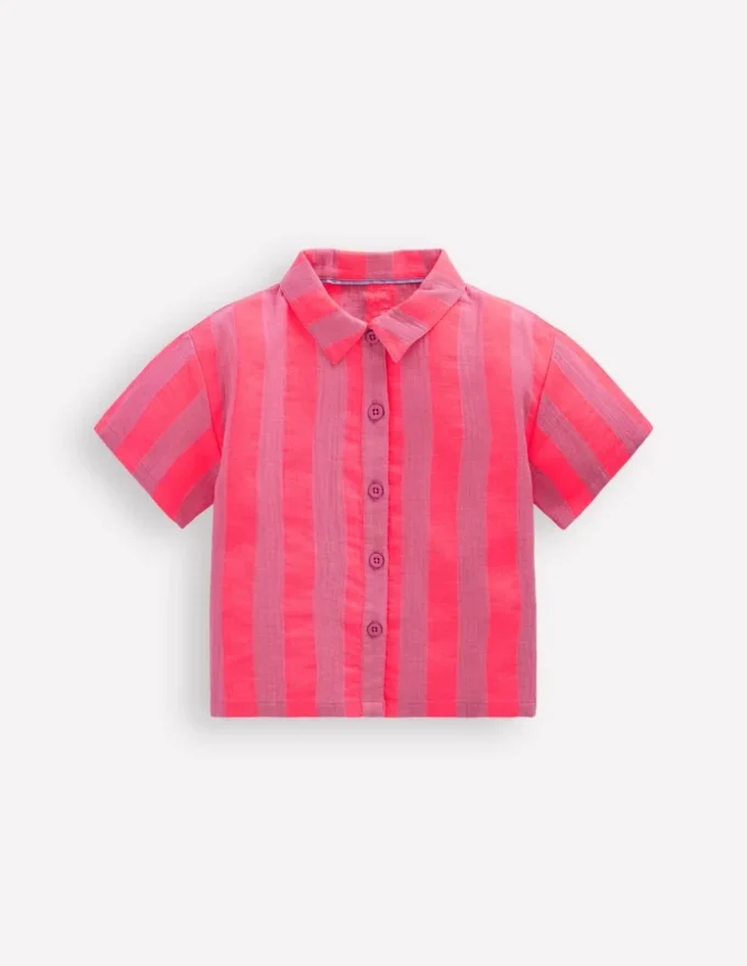 Short Sleeve Relaxed Shirt Formica Pink Stripe Short Sleeve Relaxed Shirt Formica Pink Stripe