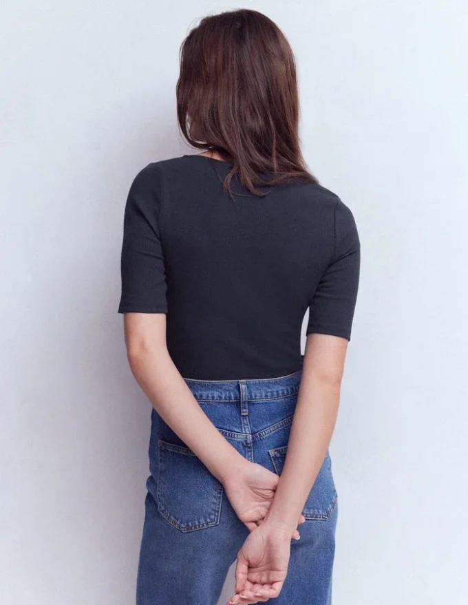 Short Sleeve Rib Henley Navy Short Sleeve Rib Henley Navy