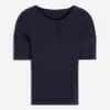 Short Sleeve Rib Henley Navy Short Sleeve Rib Henley Navy