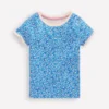 Short Sleeve Ribbed T-shirt Cabana Blue Ditsy Floral Short Sleeve Ribbed T-shirt Cabana Blue Ditsy Floral