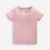Short Sleeve Ribbed T-shirt French Pink