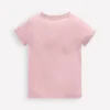 Short Sleeve Ribbed T-shirt French Pink