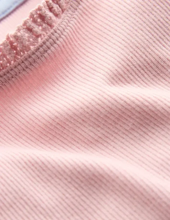 Short Sleeve Ribbed T-shirt French Pink