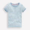 Short Sleeve Ribbed T-shirt Glacier Blue Stripe