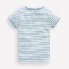 Short Sleeve Ribbed T-shirt Glacier Blue Stripe
