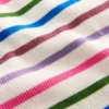 Short Sleeve Ribbed T-shirt Multi Stripe Short Sleeve Ribbed T-shirt Multi Stripe