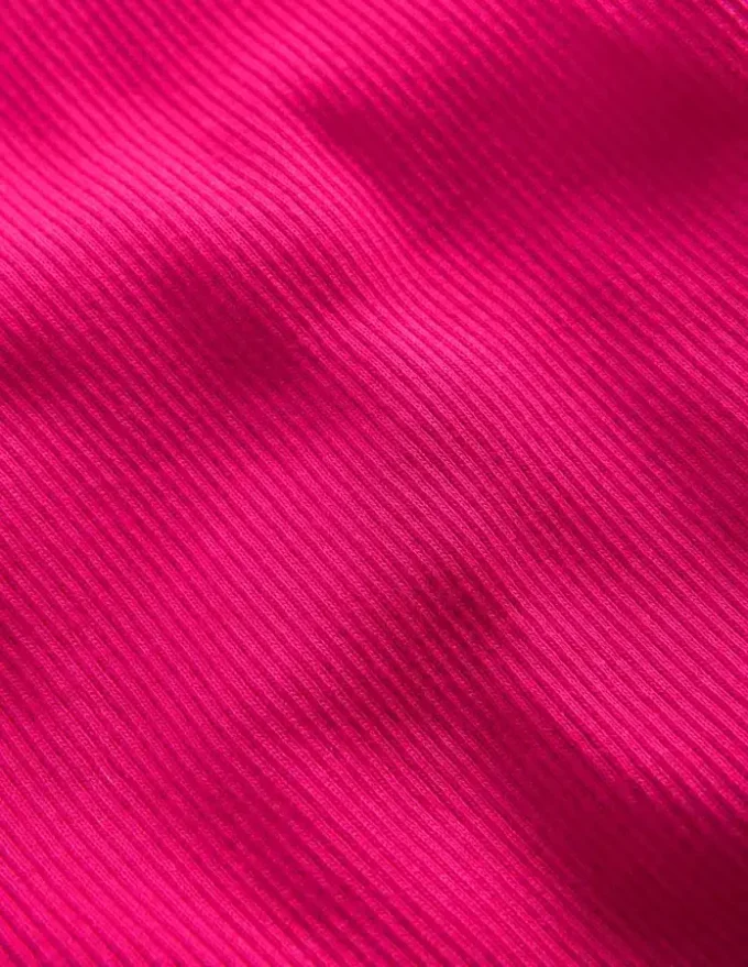 Short Sleeve Ribbed T-shirt Pink Peony Short Sleeve Ribbed T-shirt Pink Peony