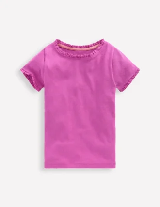 Short Sleeve Ribbed T-shirt Purple