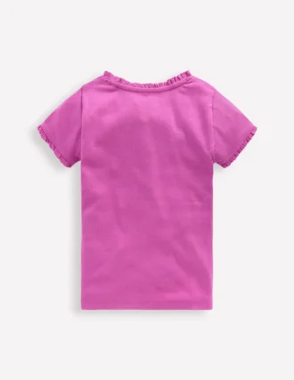 Short Sleeve Ribbed T-shirt Purple