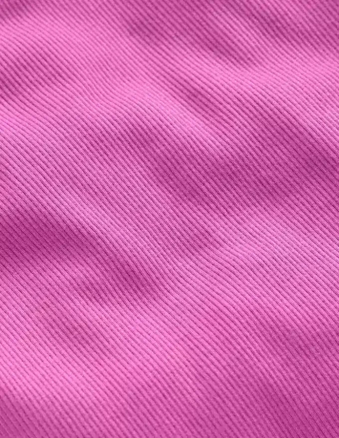 Short Sleeve Ribbed T-shirt Purple Short Sleeve Ribbed T-shirt Purple