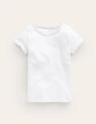 Short Sleeve Ribbed T-shirt White