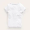 Short Sleeve Ribbed T-shirt White