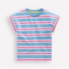Short Sleeve Sweat Top Blue Stripe Short Sleeve Sweat Top Blue Stripe