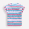 Short Sleeve Sweat Top Blue Stripe Short Sleeve Sweat Top Blue Stripe