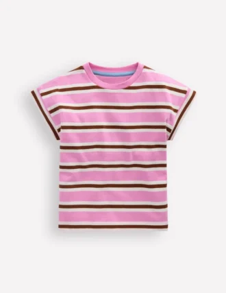 Short Sleeve Sweat Top Water Lilly Pink/ Russet
