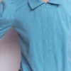 Short Sleeve Zip Collar Top Silver Lake Short Sleeve Zip Collar Top Silver Lake