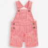 Short Woven Overalls Red Stripe Short Woven Overalls Red Stripe