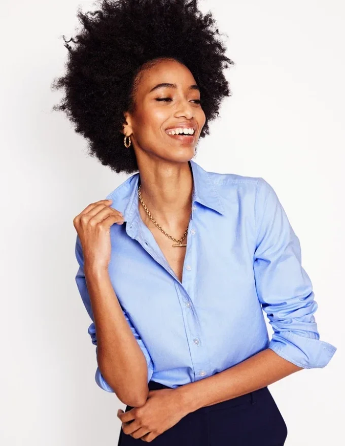 Sienna Cotton Shirt Blue Oxford Sienna Cotton Shirt Blue Oxford