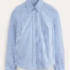 Sienna Cotton Shirt Bright Blue Fine Stripe Sienna Cotton Shirt Bright Blue Fine Stripe