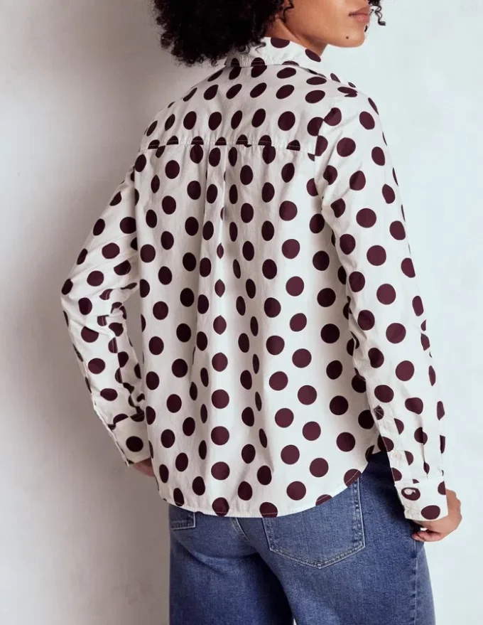 Sienna Cotton Shirt Deep Wisteria, Spots Sienna Cotton Shirt Deep Wisteria, Spots