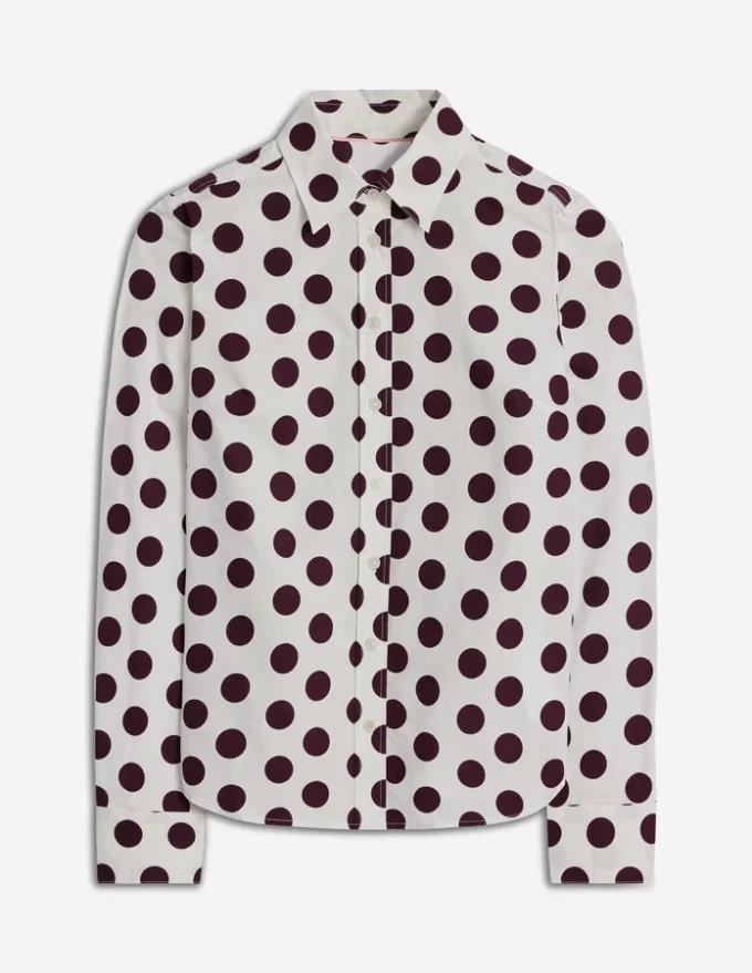 Sienna Cotton Shirt Deep Wisteria, Spots Sienna Cotton Shirt Deep Wisteria, Spots