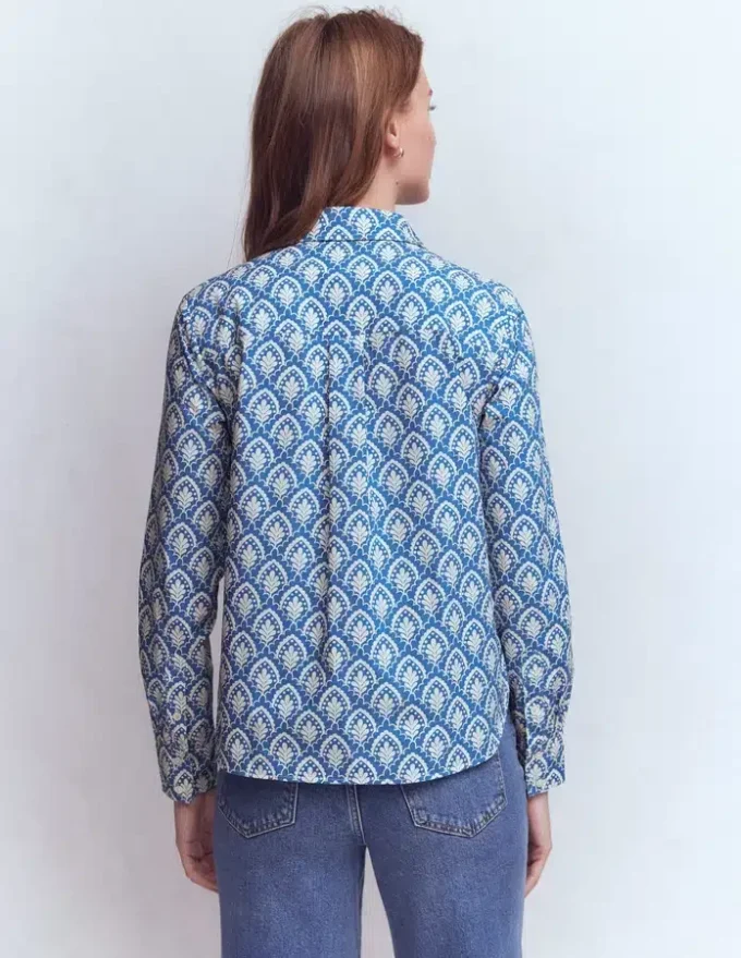 Sienna Cotton Shirt Denim Blue, Petal Terrace Sienna Cotton Shirt Denim Blue, Petal Terrace