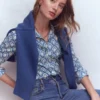 Sienna Cotton Shirt Denim Blue, Petal Terrace Sienna Cotton Shirt Denim Blue, Petal Terrace