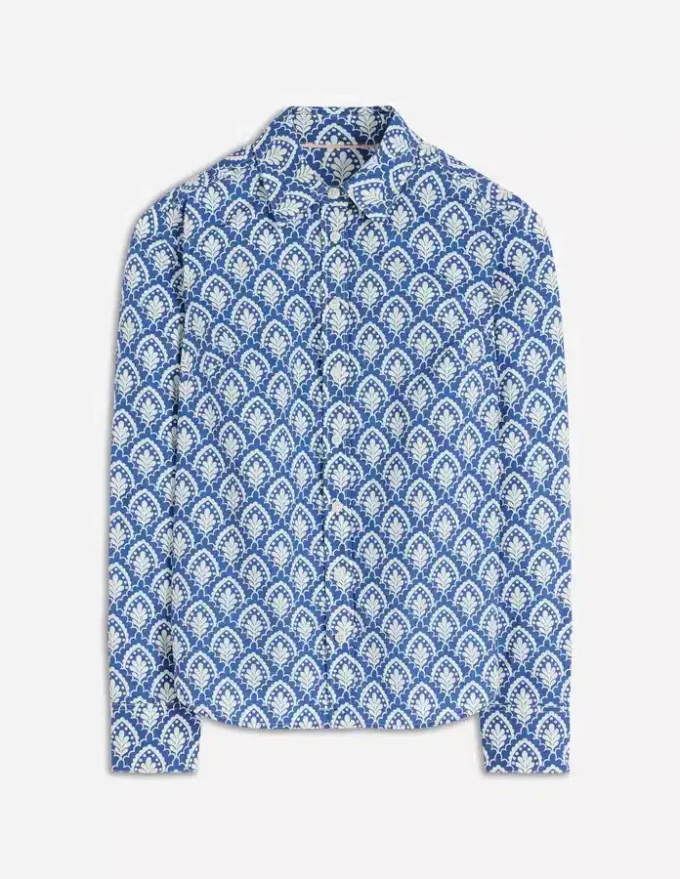 Sienna Cotton Shirt Denim Blue, Petal Terrace Sienna Cotton Shirt Denim Blue, Petal Terrace