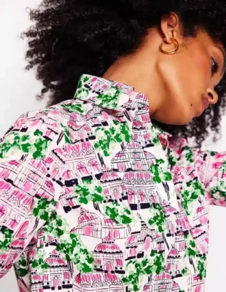 Sienna Cotton Shirt Ivory, Botanical Greenhouse