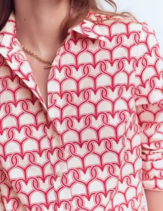 Sienna Cotton Shirt Ivory, Heart Link