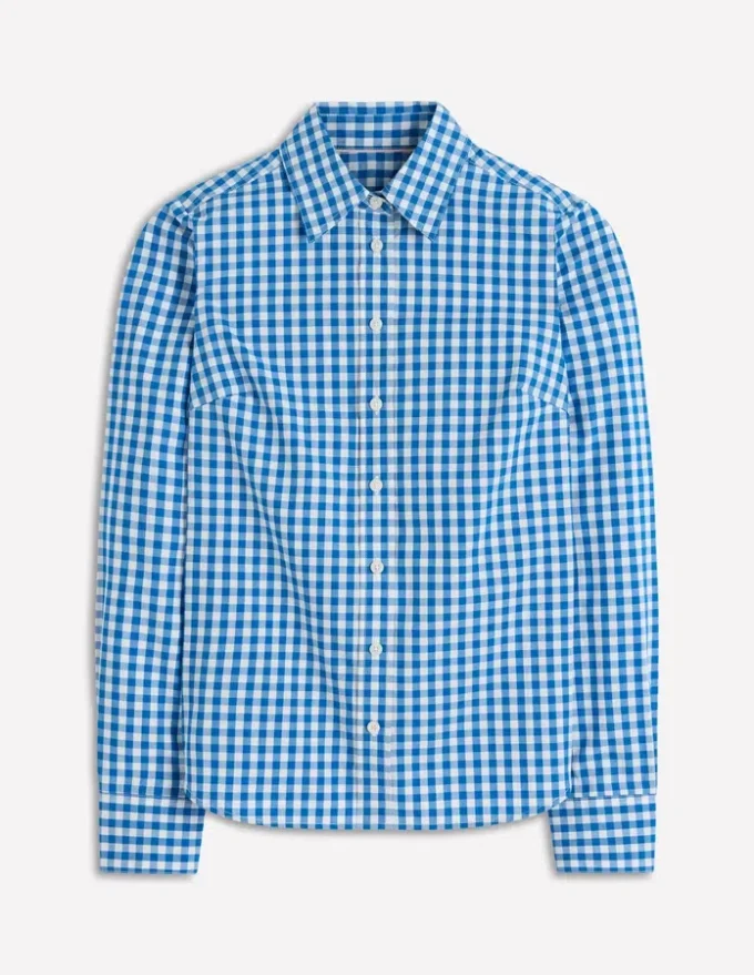 Sienna Cotton Shirt Kingfisher Blue Gingham Sienna Cotton Shirt Kingfisher Blue Gingham