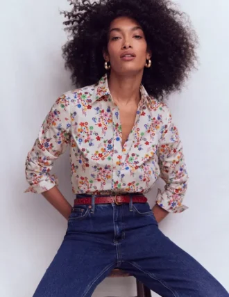 Sienna Cotton Shirt Multi, Blossom Clusters