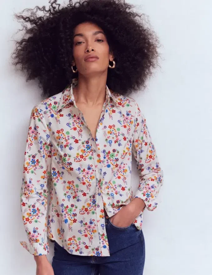 Sienna Cotton Shirt Multi, Blossom Clusters Sienna Cotton Shirt Multi, Blossom Clusters