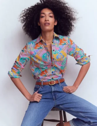 Sienna Cotton Shirt Multi, Enchanted Dreamscape