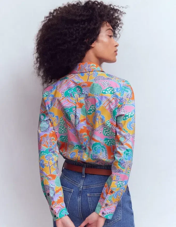 Sienna Cotton Shirt Multi, Enchanted Dreamscape