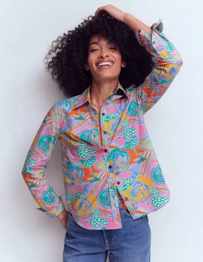 Sienna Cotton Shirt Multi, Enchanted Dreamscape