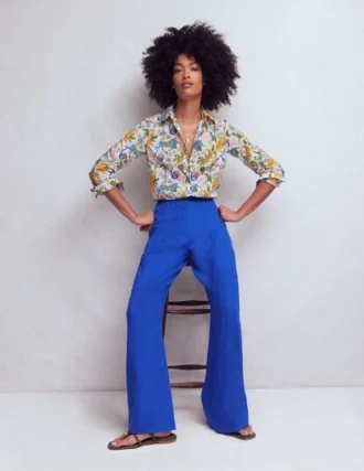 Sienna Cotton Shirt Multi, Tropical Safari
