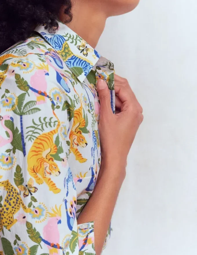 Sienna Cotton Shirt Multi, Tropical Safari Sienna Cotton Shirt Multi, Tropical Safari