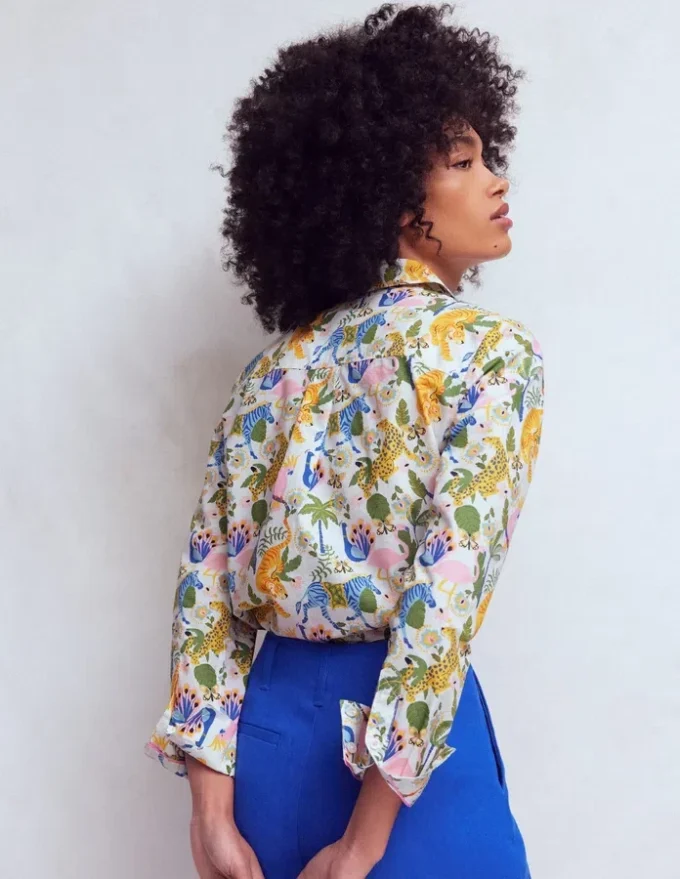Sienna Cotton Shirt Multi, Tropical Safari Sienna Cotton Shirt Multi, Tropical Safari