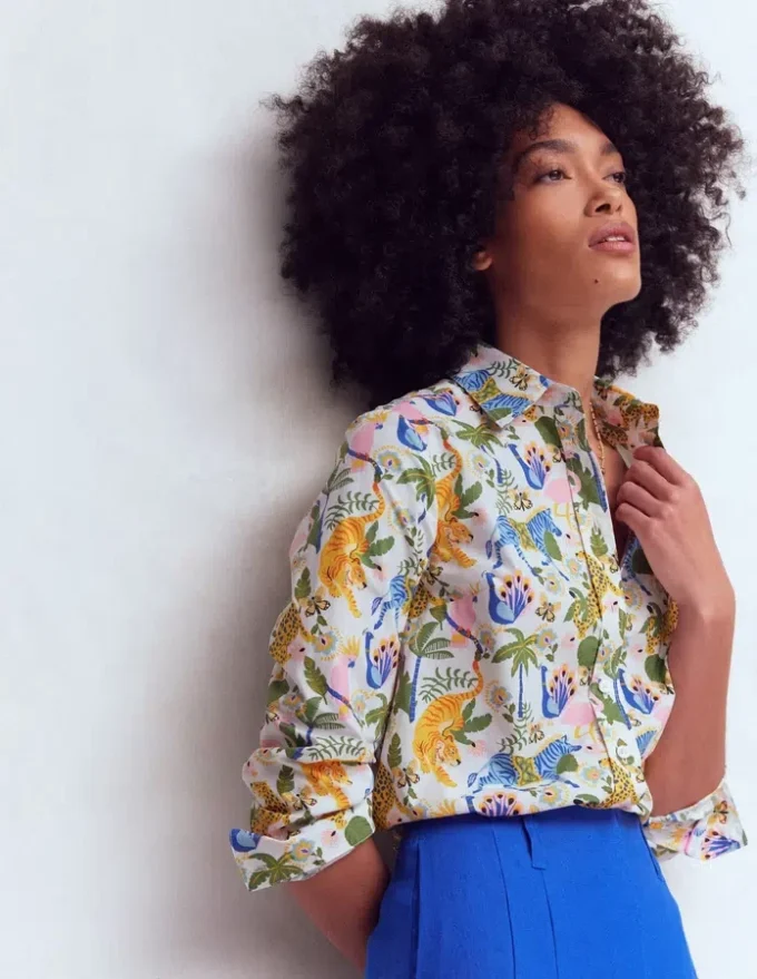 Sienna Cotton Shirt Multi, Tropical Safari Sienna Cotton Shirt Multi, Tropical Safari