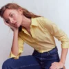 Sienna Cotton Shirt Yellow Fine Stripe Sienna Cotton Shirt Yellow Fine Stripe