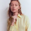 Sienna Cotton Shirt Yellow Fine Stripe Sienna Cotton Shirt Yellow Fine Stripe