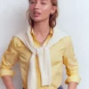 Sienna Cotton Shirt Yellow Fine Stripe Sienna Cotton Shirt Yellow Fine Stripe