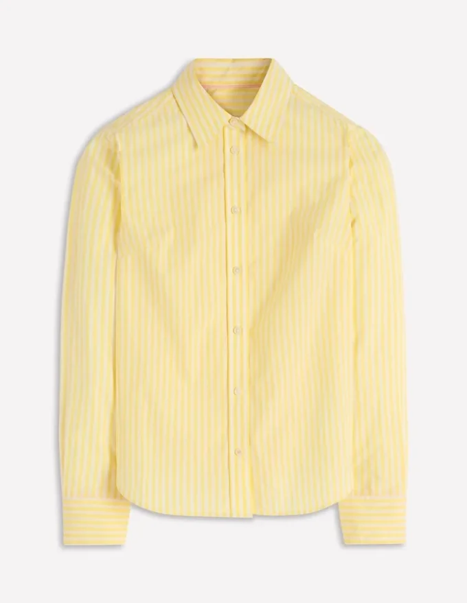 Sienna Cotton Shirt Yellow Fine Stripe Sienna Cotton Shirt Yellow Fine Stripe