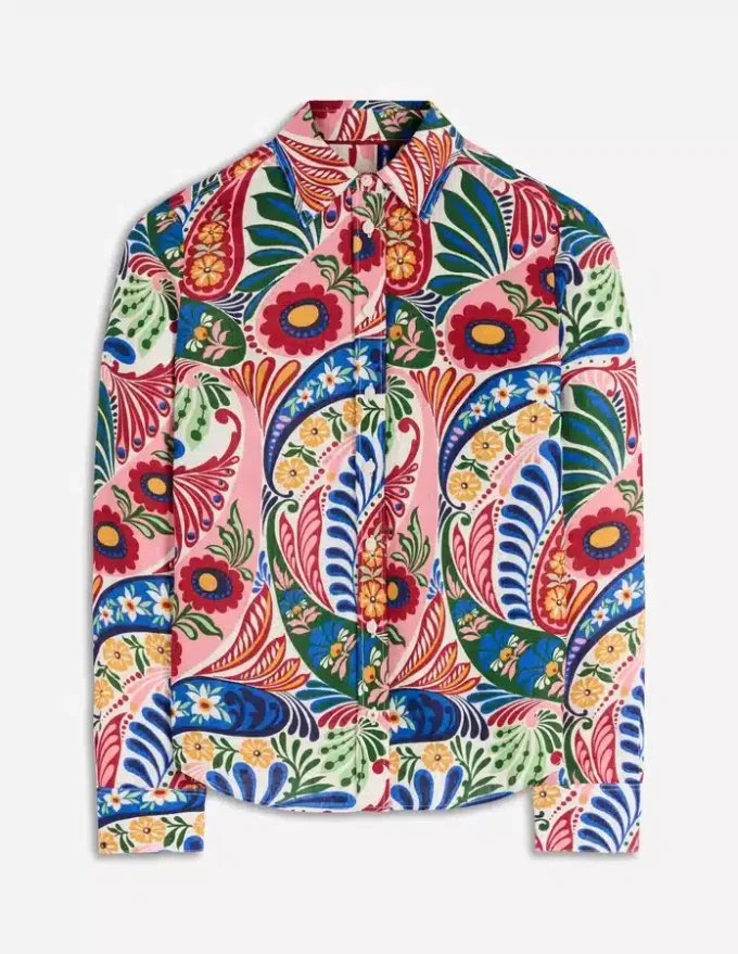 Sienna Linen Shirt Multi, Enchanted Paisley Sienna Linen Shirt Multi, Enchanted Paisley
