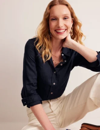 Sienna Linen Shirt Navy