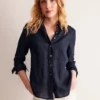 Sienna Linen Shirt Navy Sienna Linen Shirt Navy