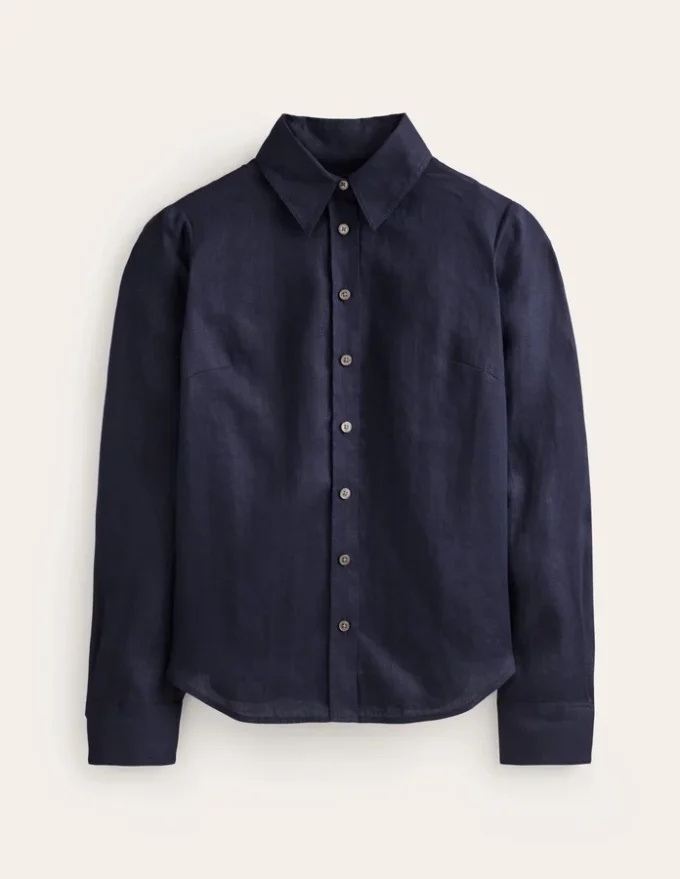 Sienna Linen Shirt Navy Sienna Linen Shirt Navy
