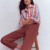 Sienna Linen Shirt Pink, Green, Purple Multi Sienna Linen Shirt Pink, Green, Purple Multi